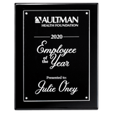 Black 9x12 High Gloss Plaque with Acrylic Engraving Plate