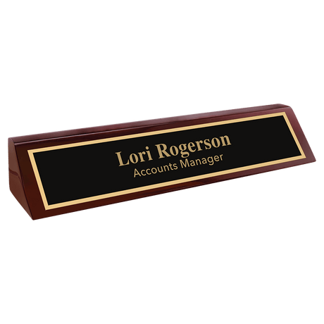 Rosewood 10 1/2" Piano Finish Desk Wedge