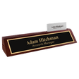 10 1/2" Rosewood Piano Finish Desk Wedge with Business Card Holder