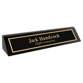 10 1/2" Black Piano Finish Desk Wedge