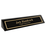 Black 10 1/2" Piano Finish Desk Wedge