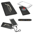 Black 8000MAH Power Bank & Wireless Anodized Aluminum Charger with USB-C Cord