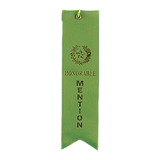 Honorable Mention Green Carded Ribbon with String