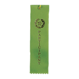 Participant Green Carded Ribbon with String
