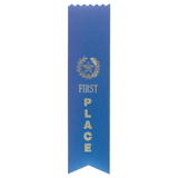 Blue 1st Place Pinked Top Ribbon