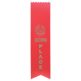 Red 2nd Place Pinked Top Ribbon