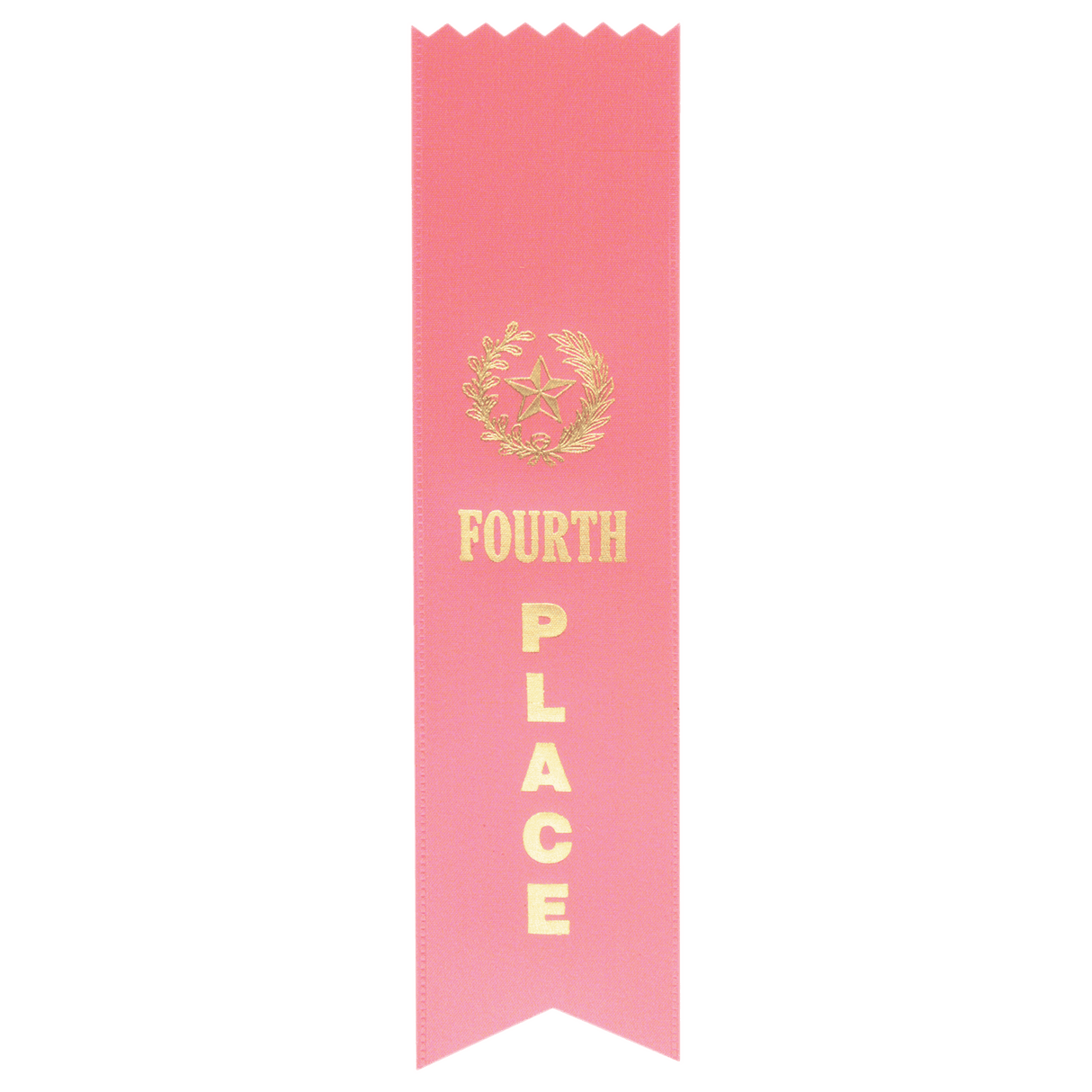 Pink 4th Place Pinked Top Ribbon