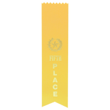 Yellow 5th Place Pinked Top Ribbon