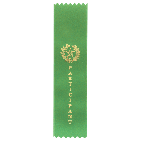 Green Participant Pinked Top Ribbon