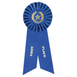 Blue 1st Place Rosette Ribbon