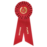 Red 2nd Place Rosette Ribbon