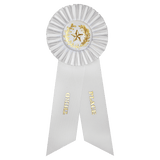 White 3rd Place Rosette Ribbon