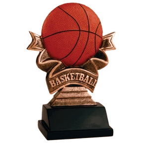 5 1/2" Basketball Ribbon Resin