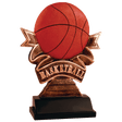 7" Basketball Ribbon Resin
