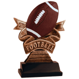 7" Football Ribbon Resin