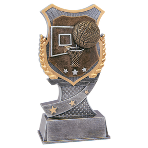 6" Basketball Shield Award