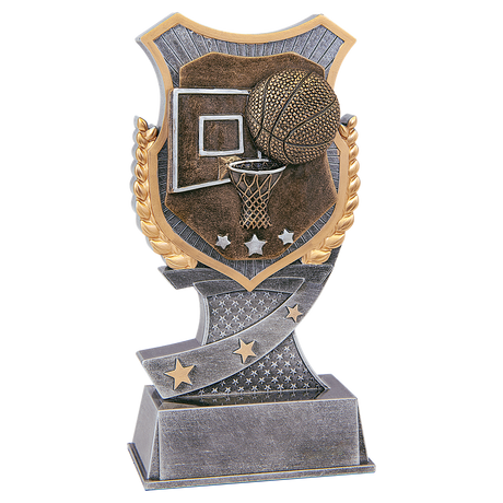 6" Basketball Shield Award