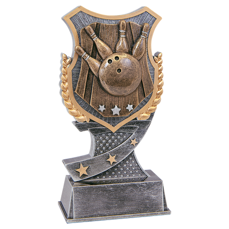 6" Bowling Shield Award