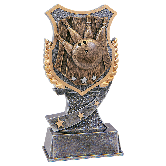 6" Bowling Shield Award
