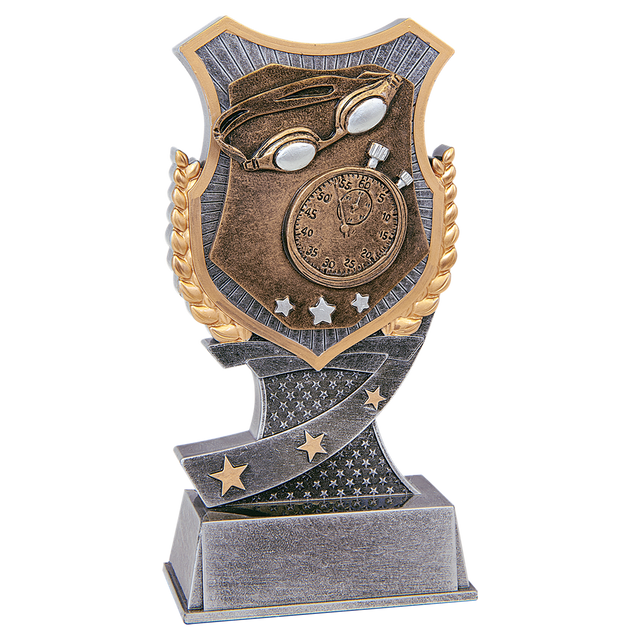 6" Swimming Shield Award