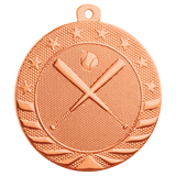 Bright Bronze 2" Baseball/Softball Starbrite Medal