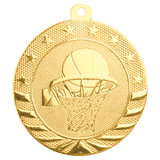 Bright Gold 2" Basketball Starbrite Medal