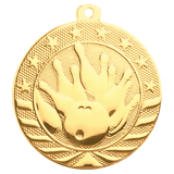 Bright Gold 2" Bowling Starbrite Medal