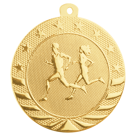 Bright Gold 2" Cross Country Starbrite Medal