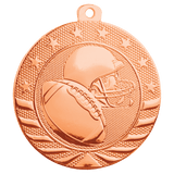 Bright Bronze 2" Football Starbrite Medal