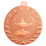 Bright Bronze 2" Lamp of Knowledge Starbrite Medal