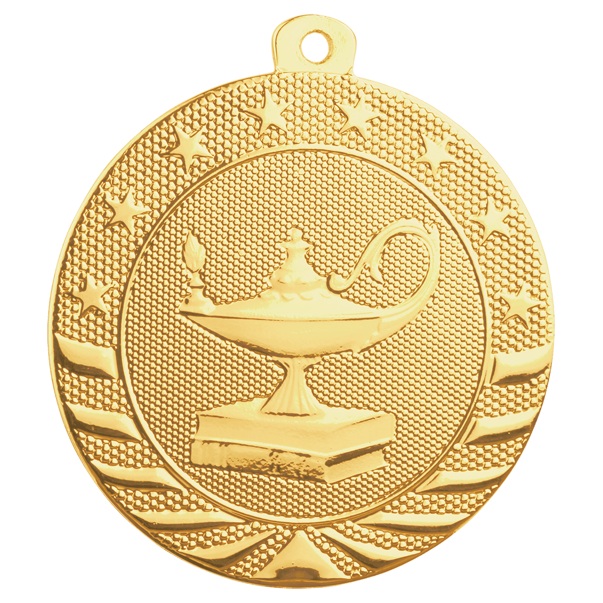 2" Lamp of Knowledge Starbrite Medal