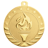 Bright Gold 2" Torch Starbrite Medal