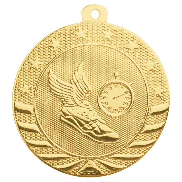 Bright Gold 2" Track Starbrite Medal