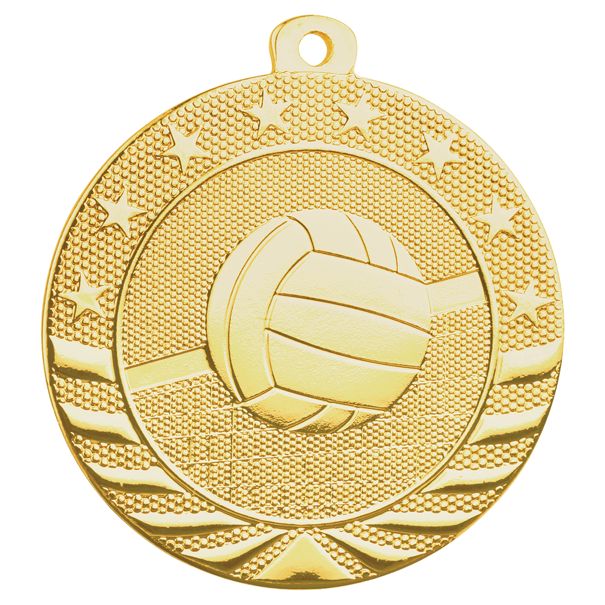 Bright Gold 2" Volleyball Starbrite Medal