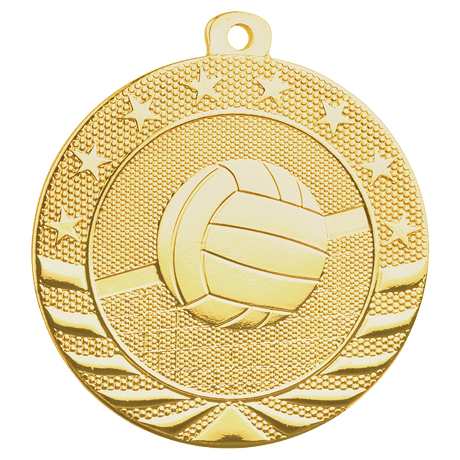Bright Gold 2" Volleyball Starbrite Medal