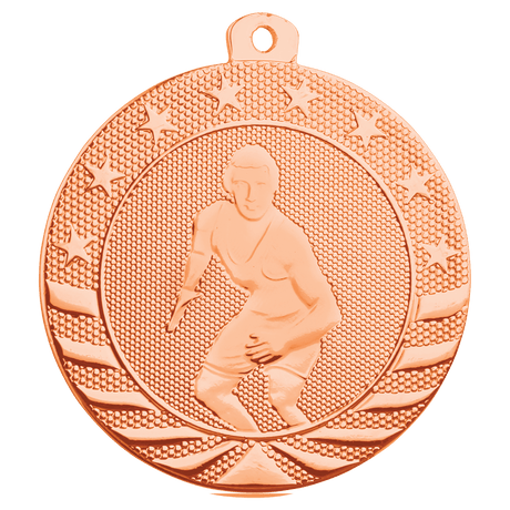 Bright Bronze 2" Wrestling Starbrite Medal
