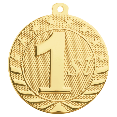 2" Bright Gold 1st Place Starbrite Medal