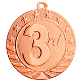 2" Bright Bronze 3rd Place Starbrite Medal