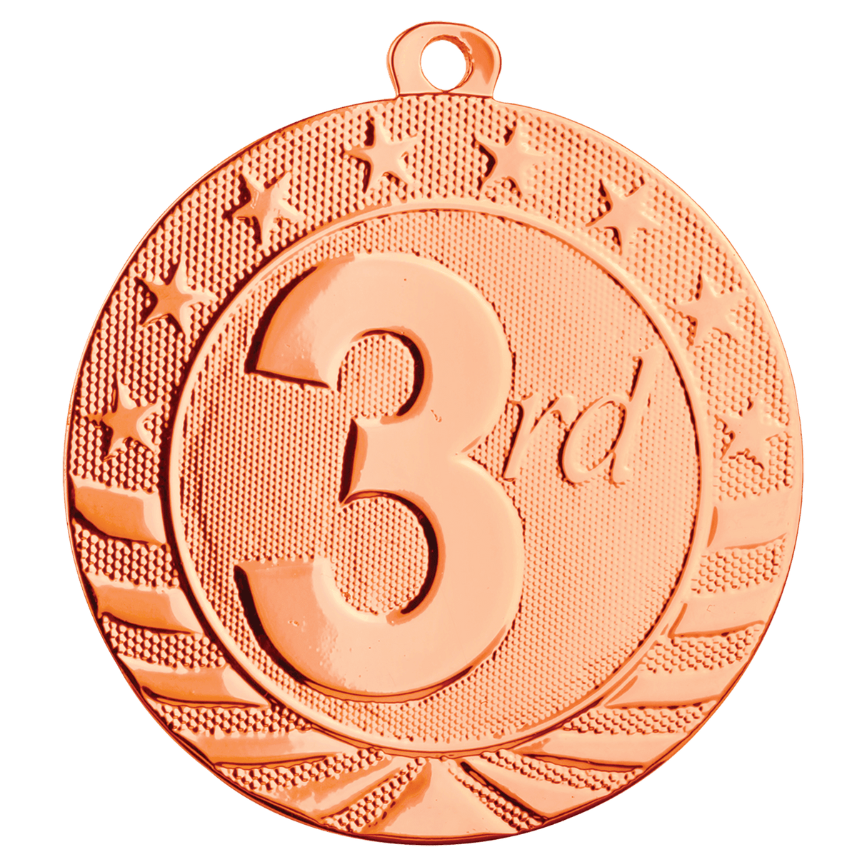 2" Bright Bronze 3rd Place Starbrite Medal