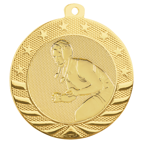 Bright Gold 2" Female Wrestling Starbrite Medal