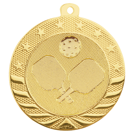 Bright Gold 2" Pickleball Starbrite Medal