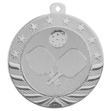 Bright Silver 2" Pickleball Starbrite Medal