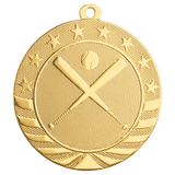 Bright Gold 2 3/4" Baseball/Softball Starbrite Medal