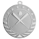 Bright Silver 2 3/4" Baseball/Softball Starbrite Medal