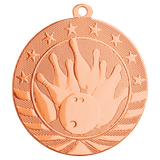 Bright Bronze 2 3/4" Bowling Starbrite Medal
