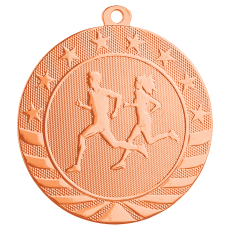 Bright Bronze 2 3/4" Cross Country Starbrite Medal