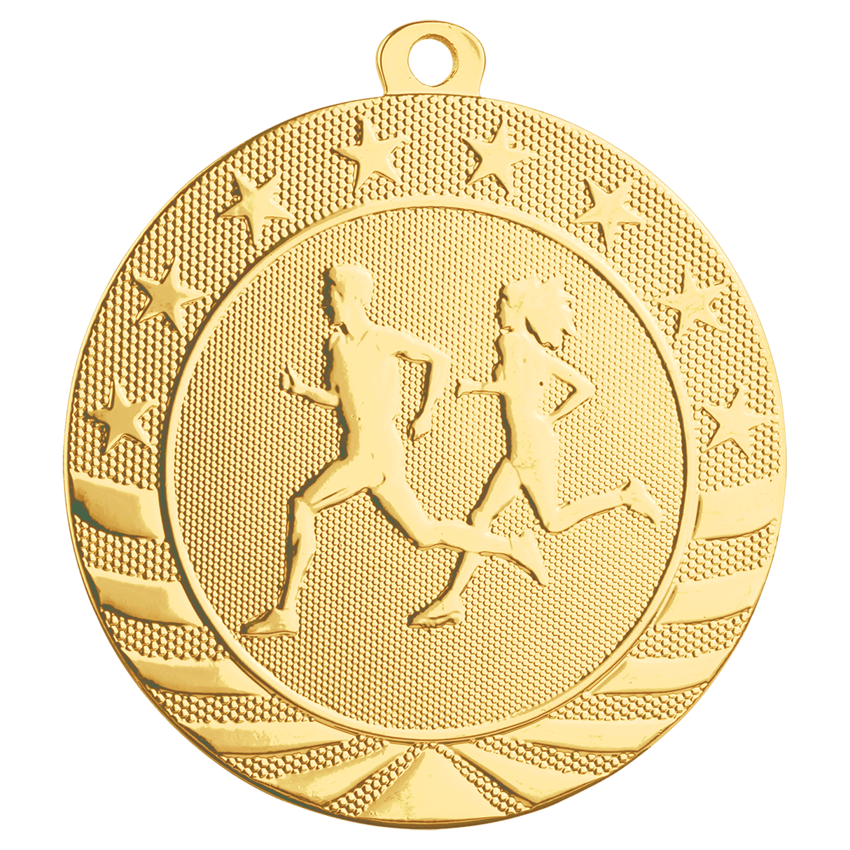 Bright Gold 2 3/4" Cross Country Starbrite Medal