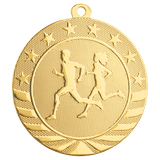 Bright Gold 2 3/4" Cross Country Starbrite Medal