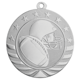 2 3/4" Football Starbrite Medal