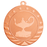 Bright Bronze 2 3/4" Lamp of Knowledge Starbrite Medal